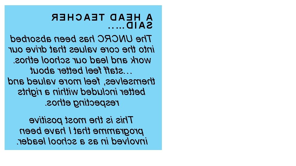 REHCAET DAEH A. . …DIAS debrosba neeb sah CRCNU eh. T ruo evird taht