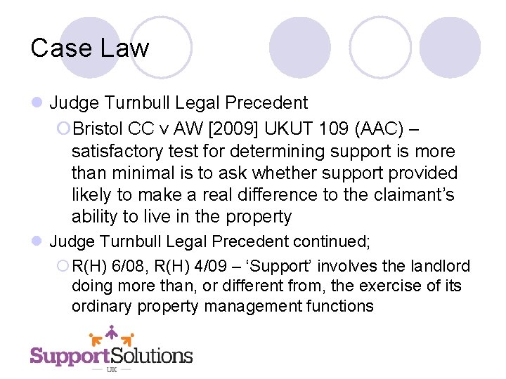 Case Law l Judge Turnbull Legal Precedent ¡Bristol CC v AW [2009] UKUT 109