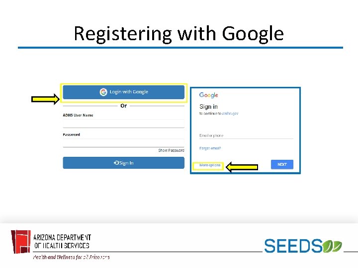 Registering with Google 