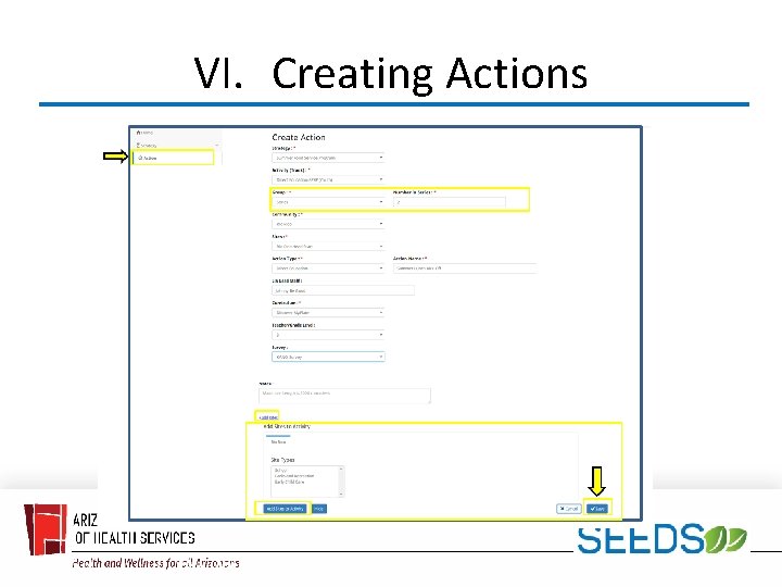 VI. Creating Actions 