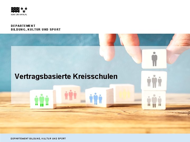 DEPARTEMENT BILDUNG, KULTUR UND SPORT Vertragsbasierte Kreisschulen DEPARTEMENT BILDUNG, KULTUR UND SPORT 