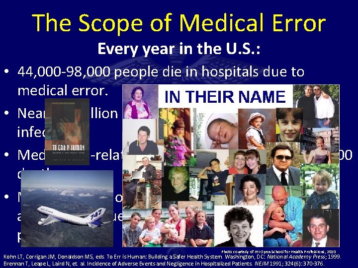 The Scope of Medical Error Every year in the U. S. : • 44,