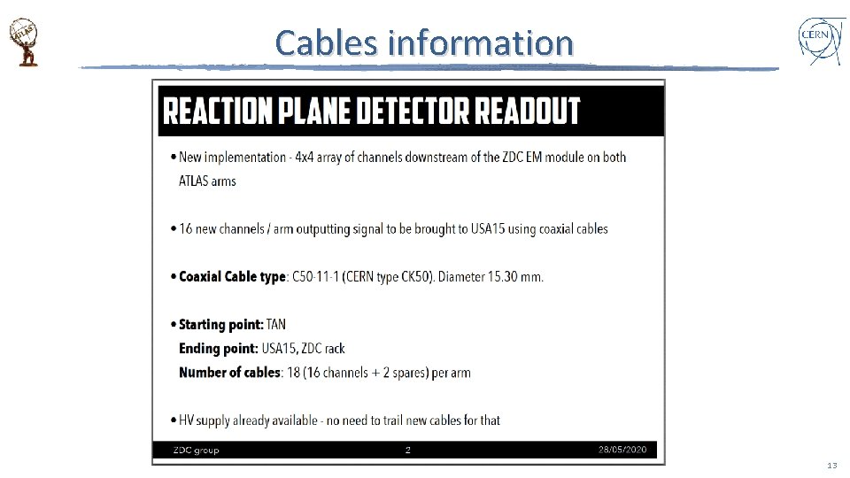 Cables information 13 
