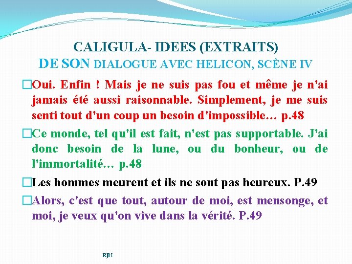 CALIGULA 3 Albert Camus Analyse du Texte Dr
