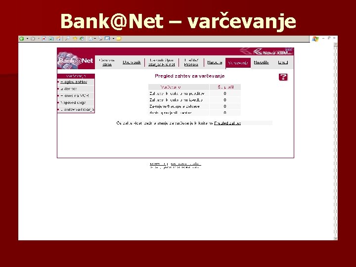 Bank@Net – varčevanje 