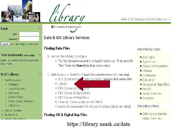 https: //library. usask. ca/data 