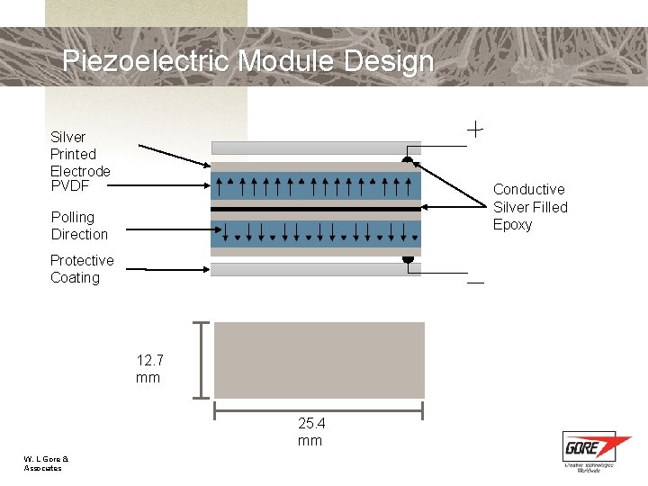 Piezoelectric Module Design Silver Printed Electrode PVDF Conductive Silver Filled Epoxy Polling Direction Protective