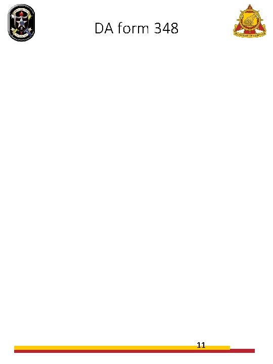 DA form 348 11 