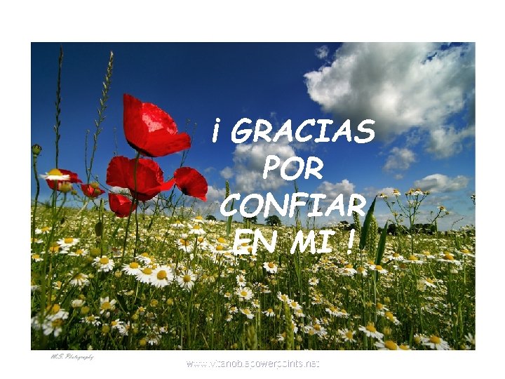 ¡ GRACIAS POR CONFIAR EN MI ! www. vitanoblepowerpoints. net 