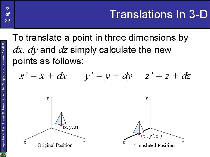Images taken from Hearn & Baker, “Computer Graphics with Open. GL” (2004) 5 of