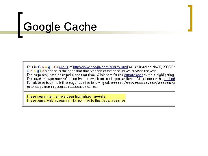 Google Cache 