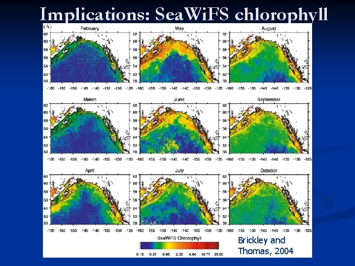 Implications: Sea. Wi. FS chlorophyll Brickley and Thomas, 2004 