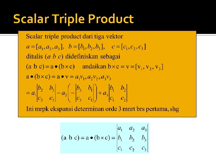 Scalar Triple Product 