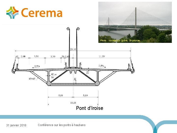 Photo : Vincent Le Quéré, Structurae Pont d’Iroise 31 janvier 2018 Conférence sur les