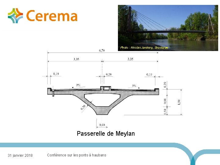 Photo : Nicolas Janberg, Structurae Passerelle de Meylan 31 janvier 2018 Conférence sur les