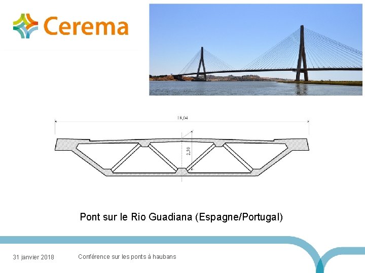 Pont sur le Rio Guadiana (Espagne/Portugal) 31 janvier 2018 Conférence sur les ponts à