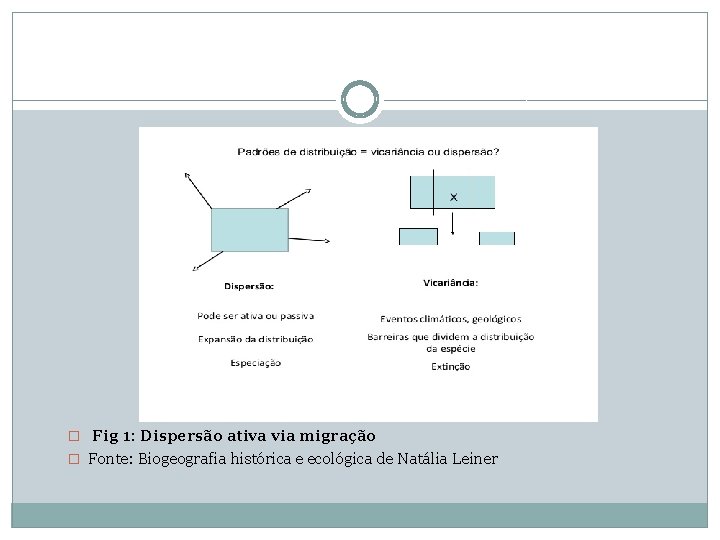 � Fig 1: Dispersão ativa via migração � Fonte: Biogeografia histórica e ecológica de