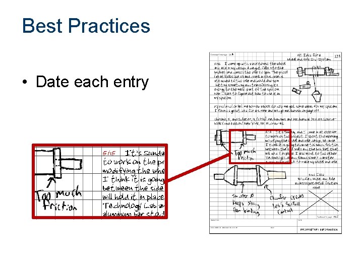 Best Practices • Date each entry 