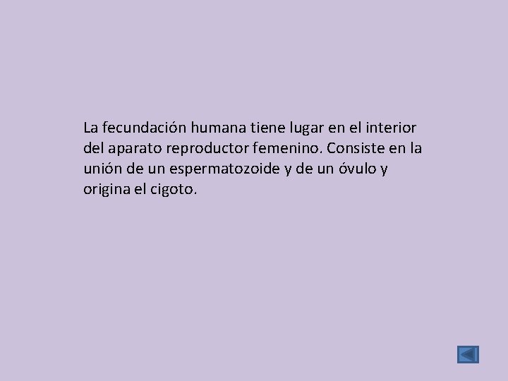 La fecundación humana tiene lugar en el interior del aparato reproductor femenino. Consiste en