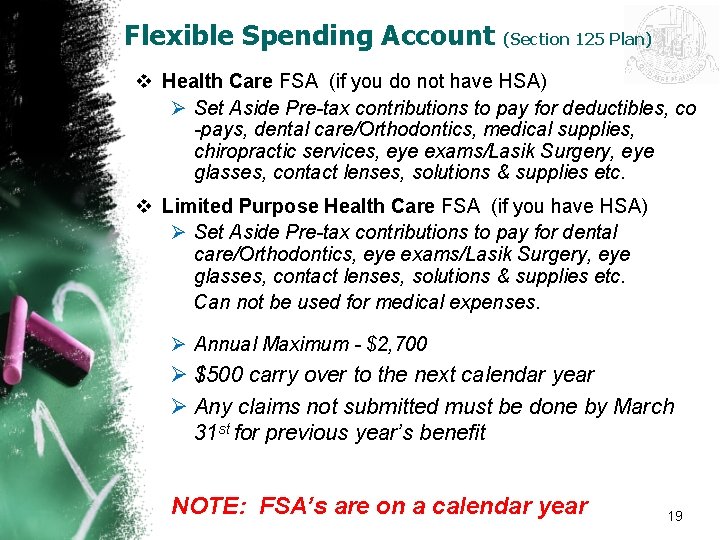 Flexible Spending Account (Section 125 Plan) v Health Care FSA (if you do not