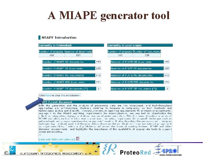 A MIAPE generator tool 