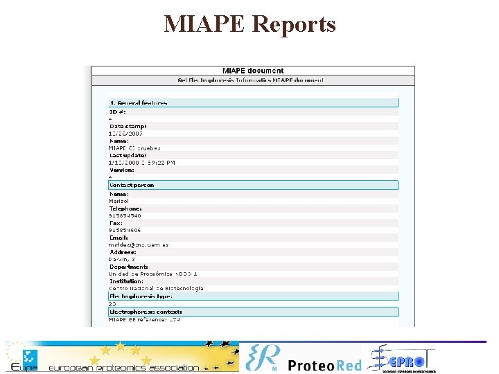 MIAPE Reports 