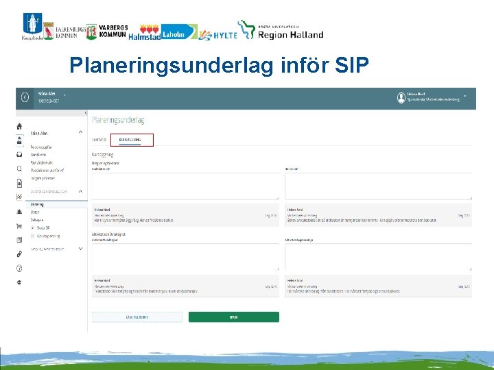 Planeringsunderlag inför SIP 