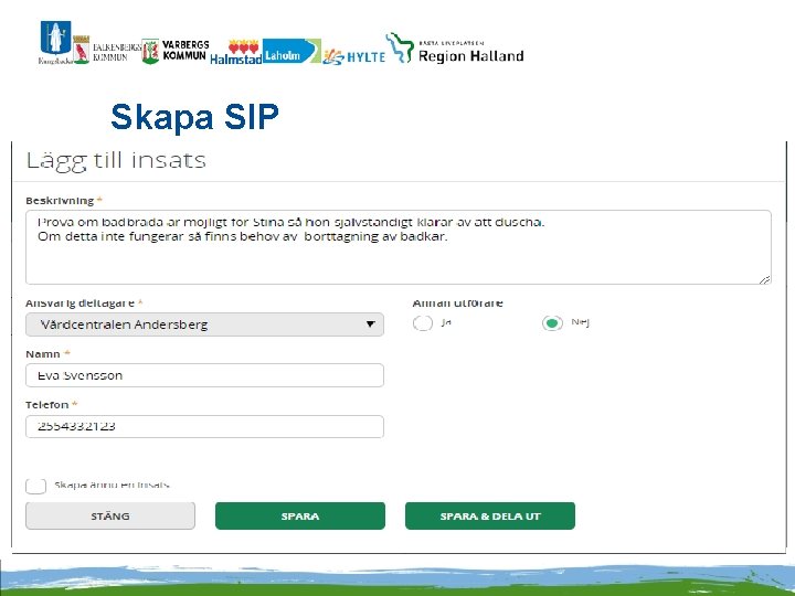 Skapa SIP 