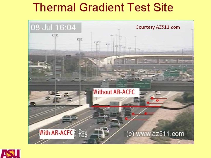 Thermal Gradient Test Site Courtesy AZ 511. com 