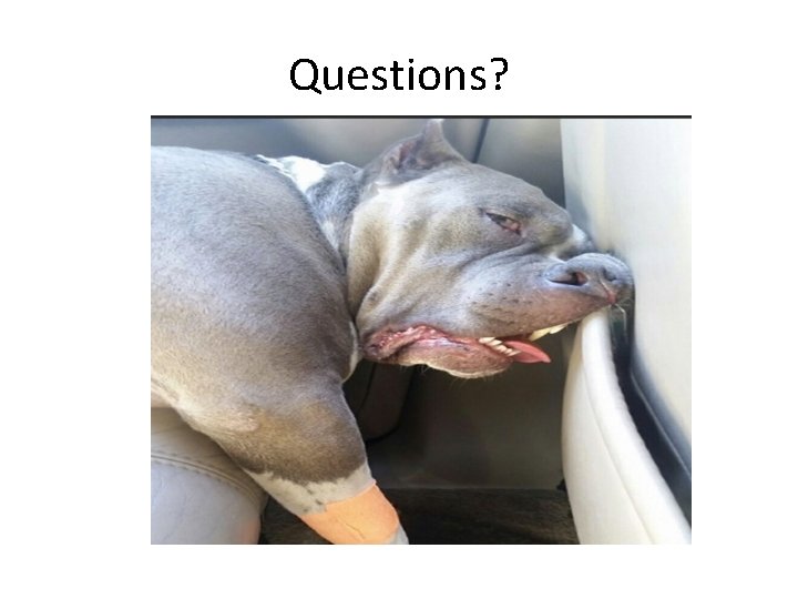 Questions? 
