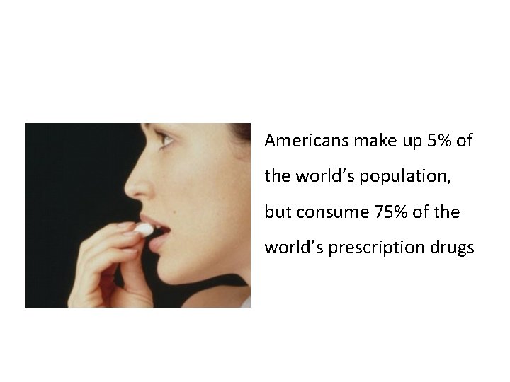 Americans make up 5% of the world’s population, but consume 75% of the world’s