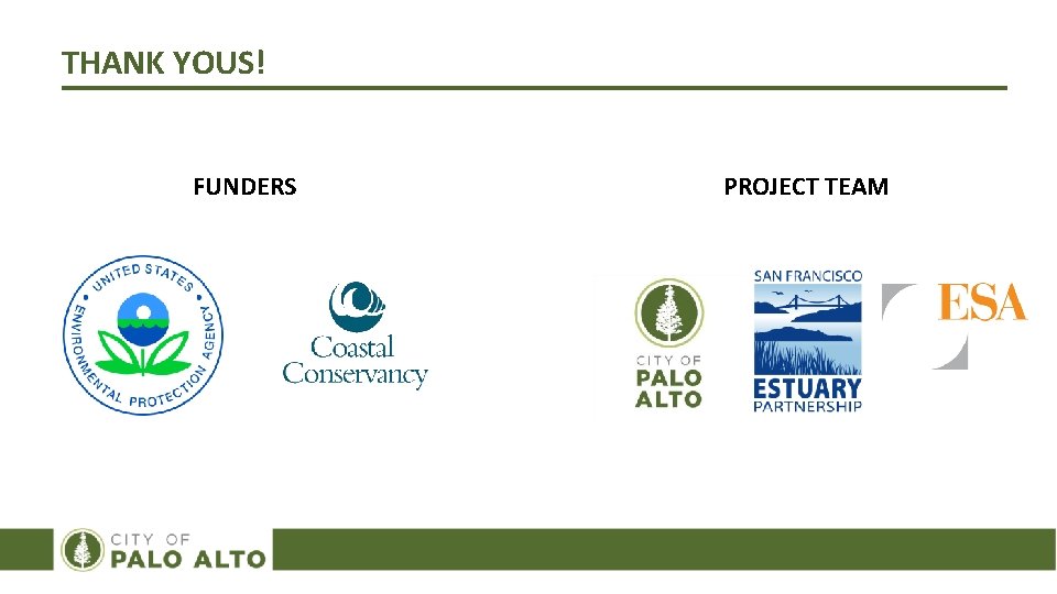 THANK YOUS! FUNDERS PROJECT TEAM 