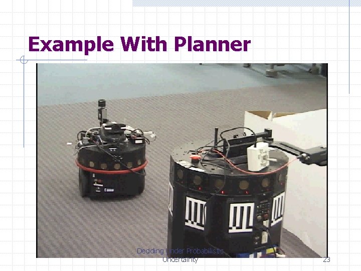 Example With Planner Deciding Under Probabilistic Uncertainty 23 