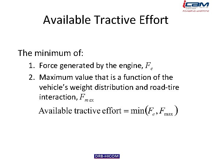 12 TRACTIVE EFFORT AND TRACTIVE RESISTANCE NAZARIN B