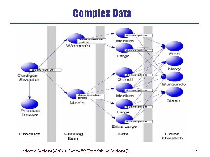 Complex Data Advanced Databases (CM 036) – Lecture # 9: Object-Oriented Databases (I) 12