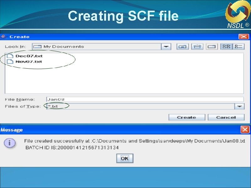 Creating SCF file NSDL ® Creating SCF file NSDL ®