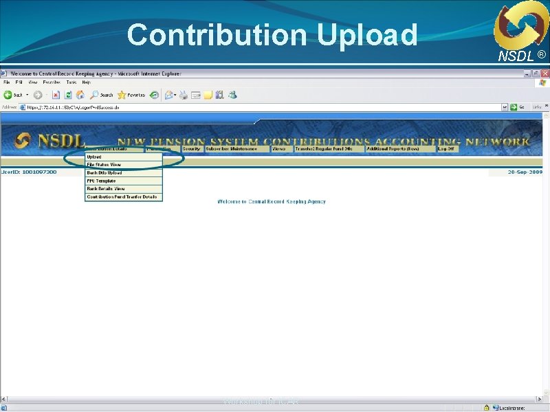 Contribution Upload Workshop for ICAR NSDL ® Contribution Upload Workshop for ICAR NSDL ®