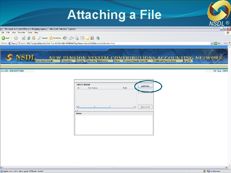 Attaching a File NSDL ® Attaching a File NSDL ®