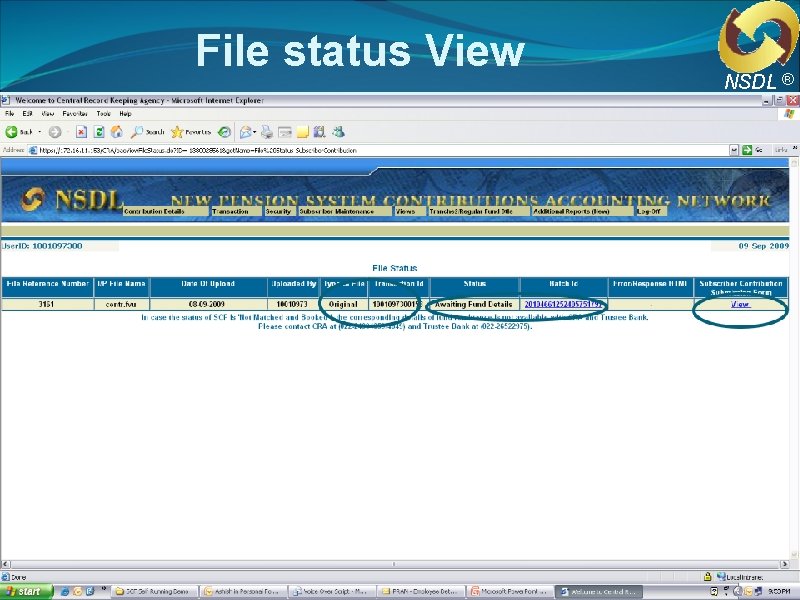 File status View NSDL ® File status View NSDL ®