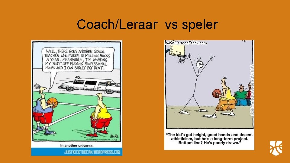 Coach/Leraar vs speler 