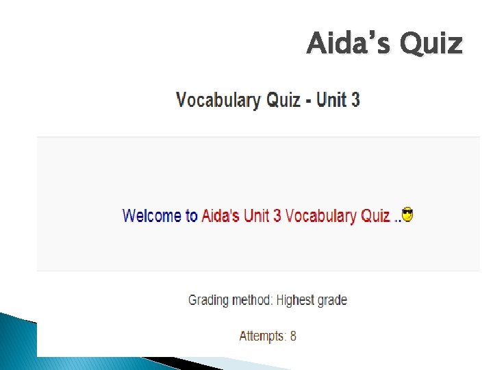 Aida’s Quiz 