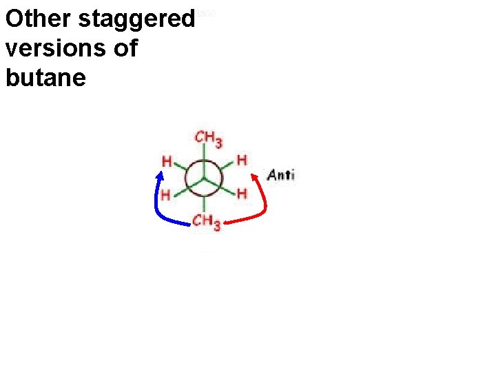 Other staggered versions of butane Other staggered versions of butane