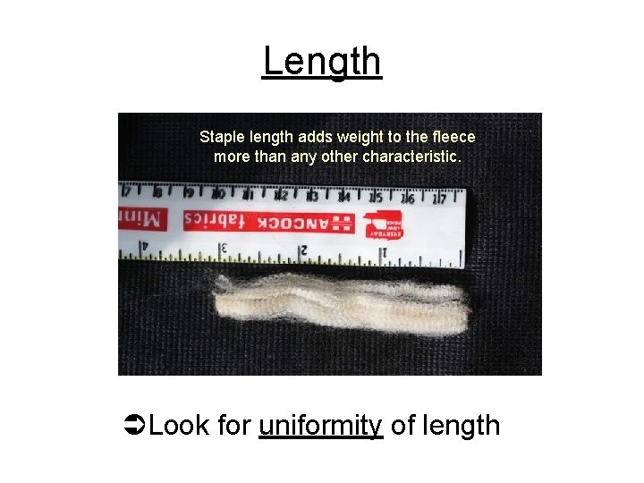 Length Staple length adds weight to the fleece more than any other characteristic. Look