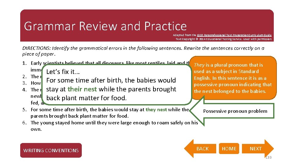 Grammar Review and Practice Adapted from the ICCB Paraprofessional Test Preparation Curriculum Guide Text