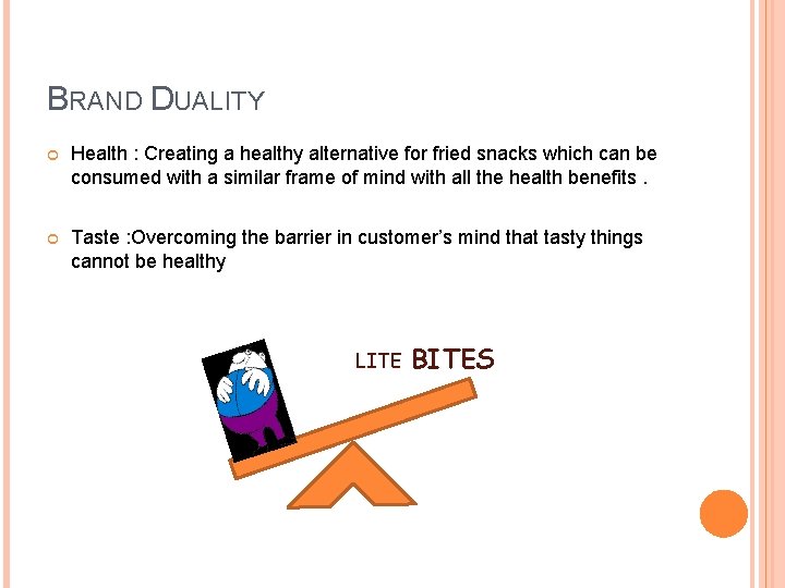 BRAND DUALITY Health : Creating a healthy alternative for fried snacks which can be