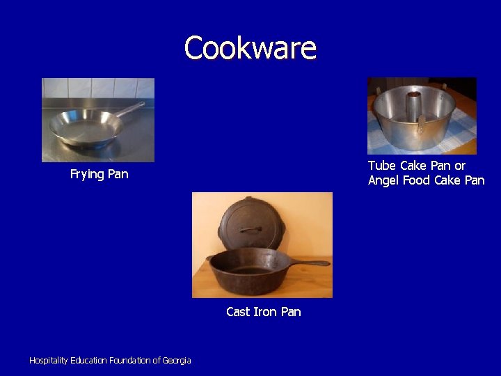 Cookware Tube Cake Pan or Angel Food Cake Pan Frying Pan Cast Iron Pan