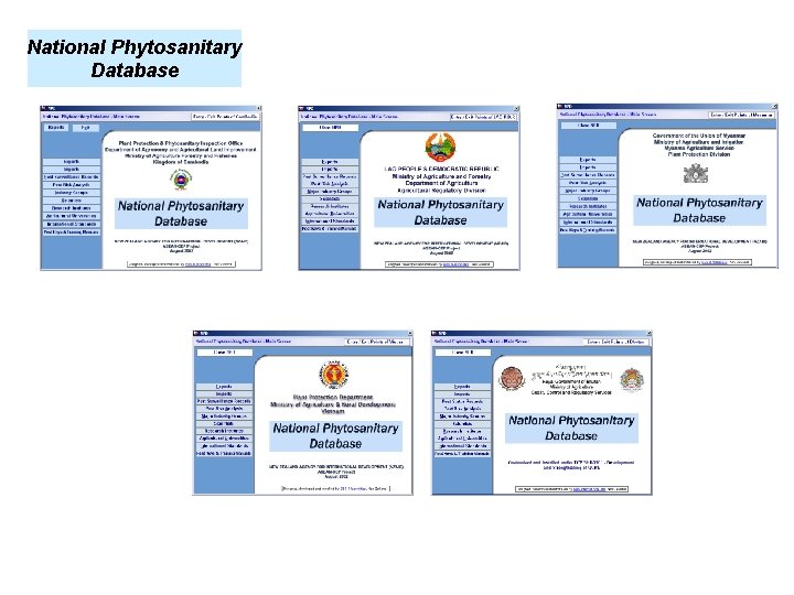 National Phytosanitary Database 