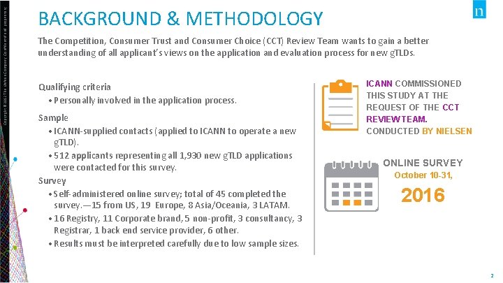 Copyright © 2012 The Nielsen Company. Confidential and proprietary. BACKGROUND & METHODOLOGY The Competition,