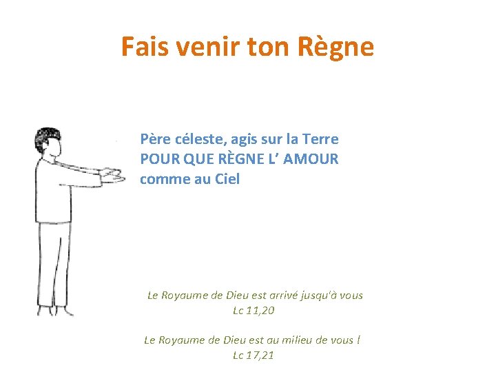 Fais venir ton Règne Père céleste, agis sur la Terre POUR QUE RÈGNE L’