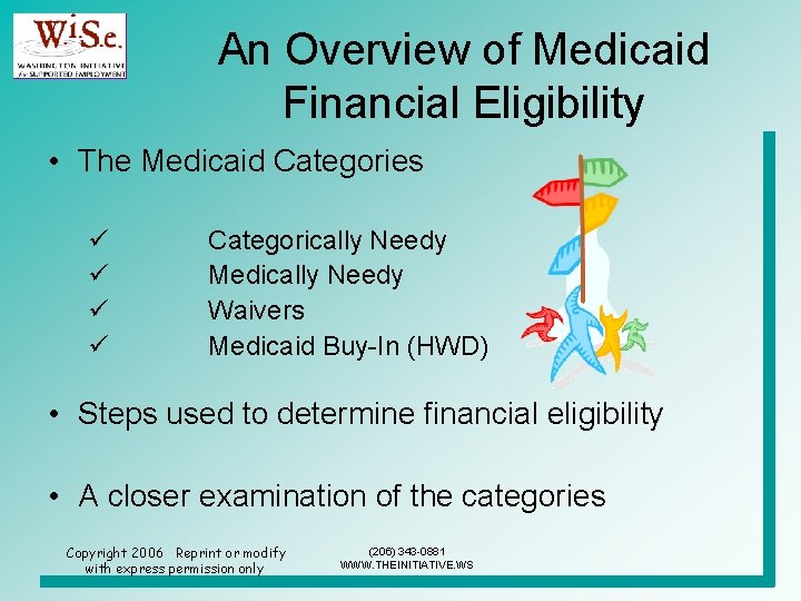 An Overview of Medicaid Financial Eligibility • The Medicaid Categories ü ü Categorically Needy